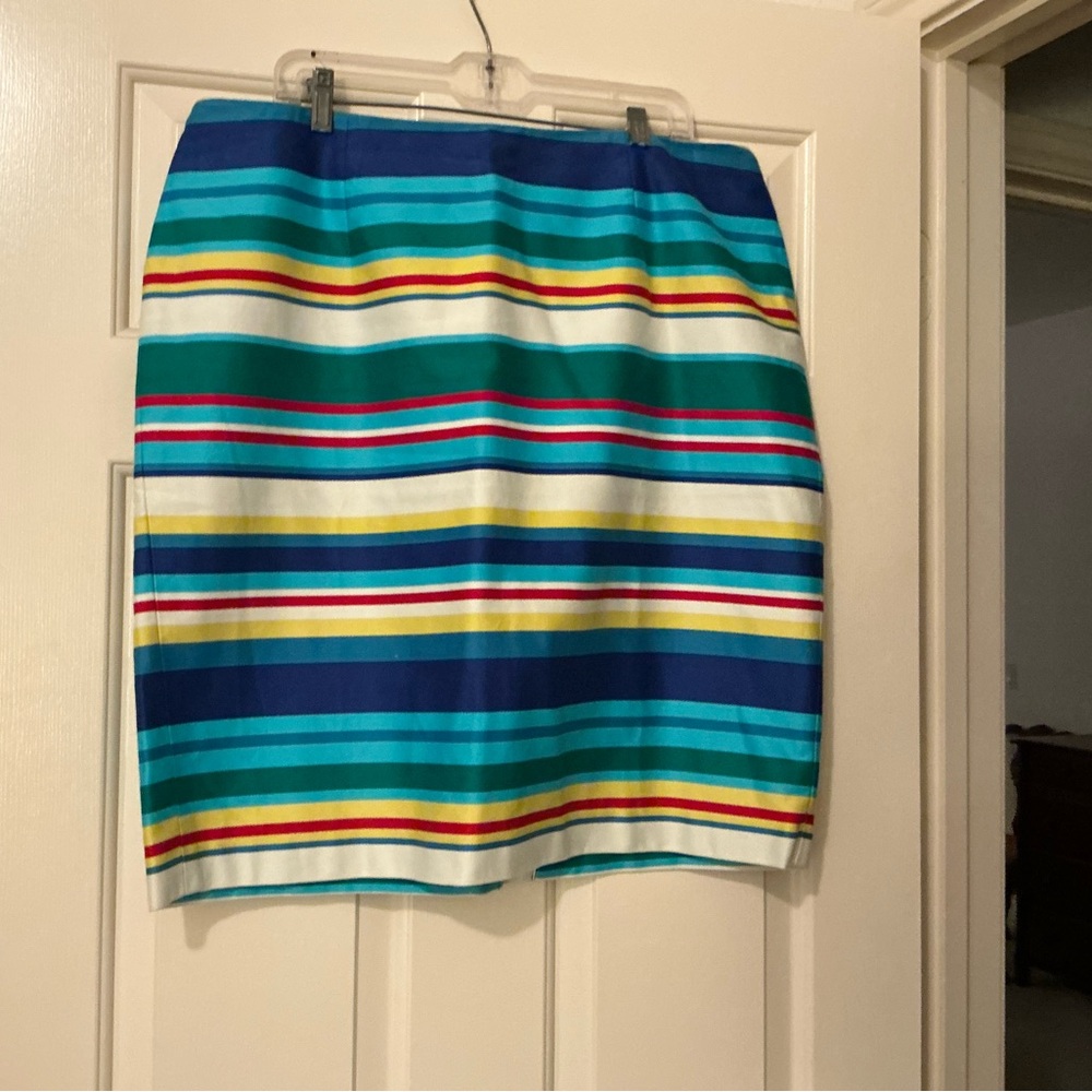 Talbots Blue Striped Pencil Skirt Casual Resort Wear